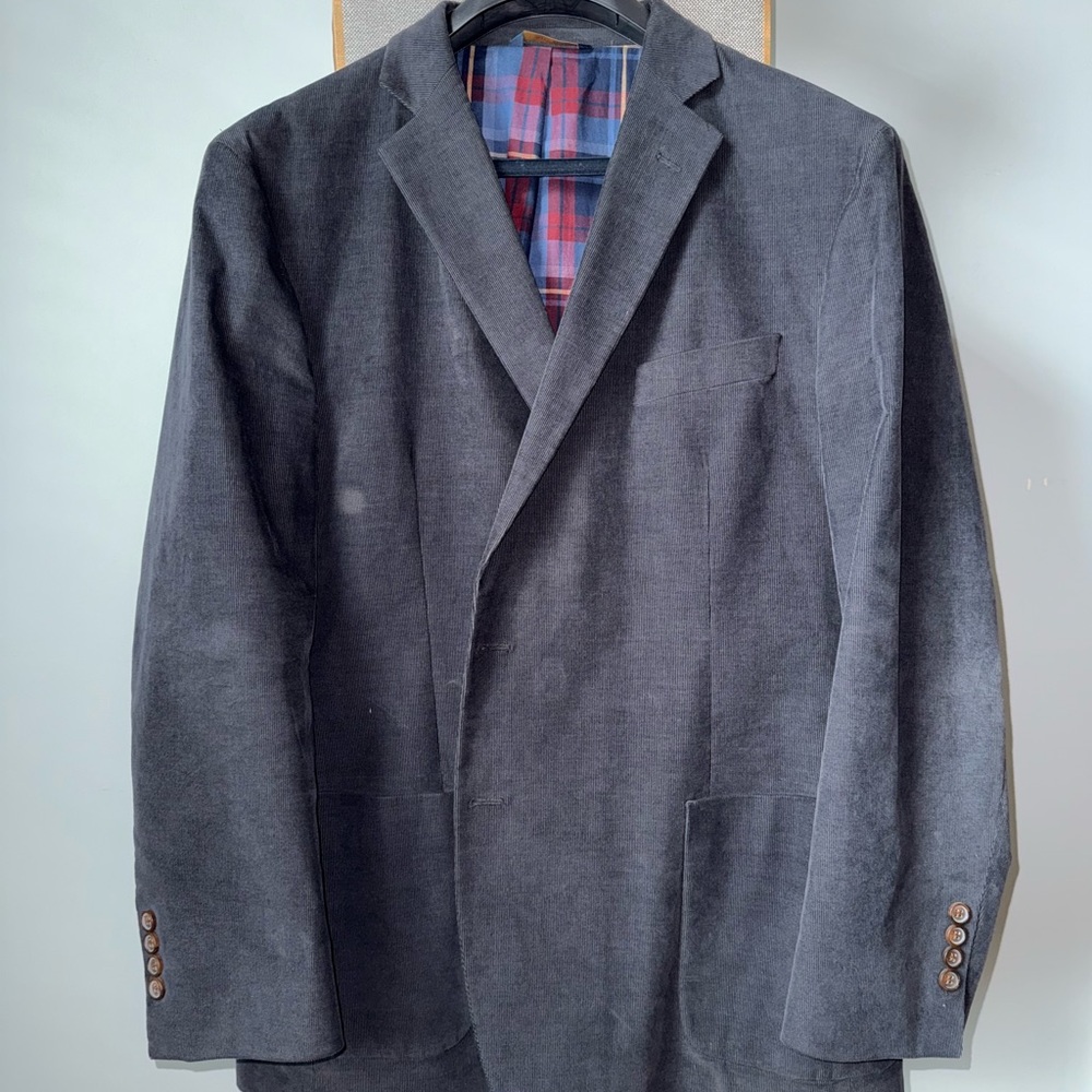 Brooks Brothers Blue Corduroy Blazer 48R